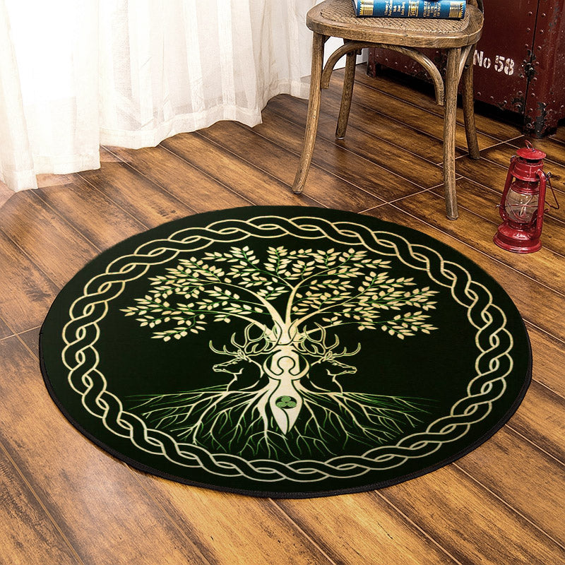 Tree Of Life HM130816TM Round Area Rug