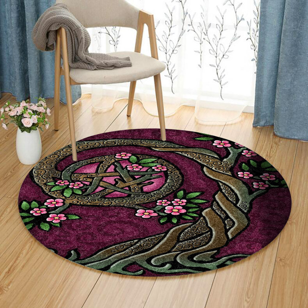 Tree Of Life HM130817TM Round Area Rug