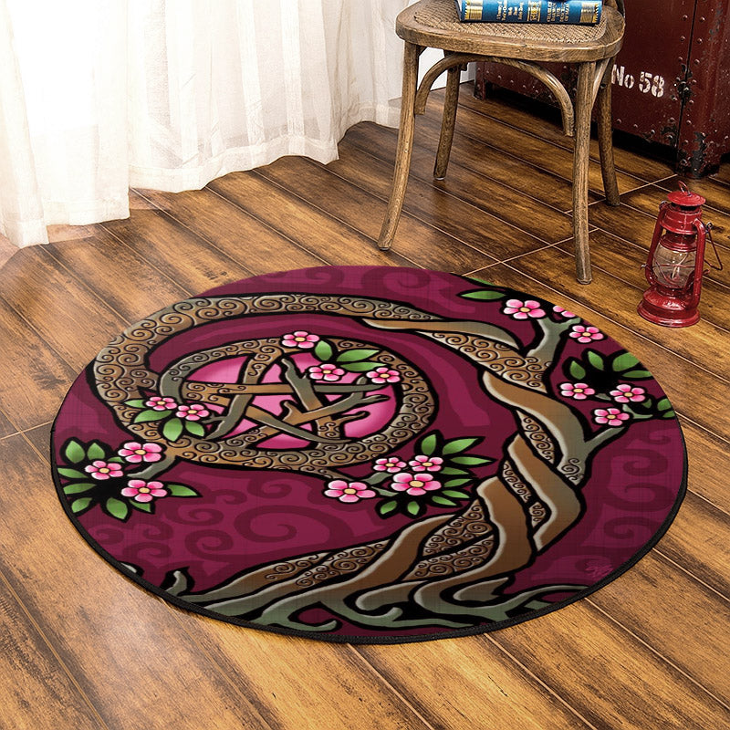 Tree Of Life HM130817TM Round Area Rug