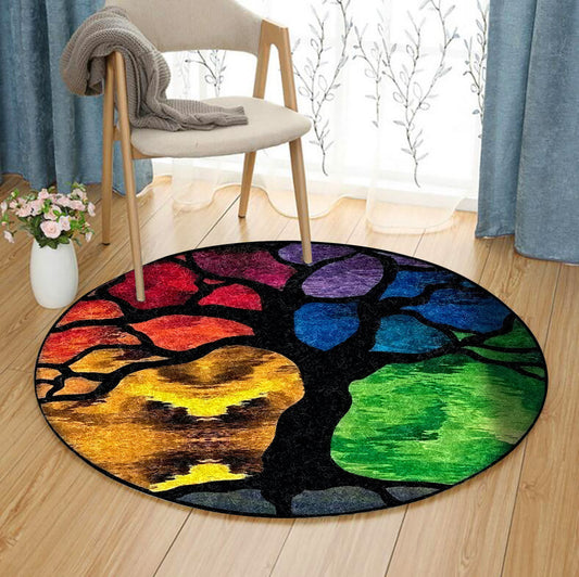 Tree Of Life HM150827TM Round Area Rug