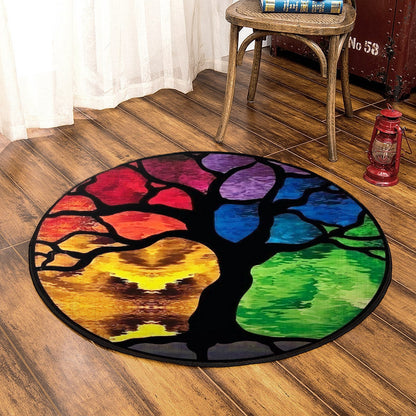 Tree Of Life HM150827TM Round Area Rug