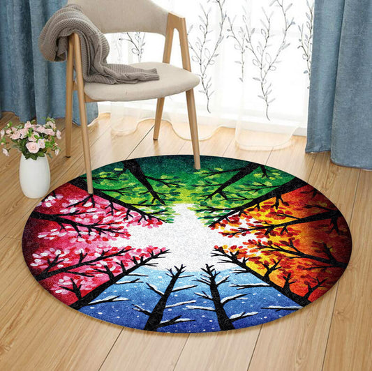 Tree Of Life HM210951TM Round Area Rug