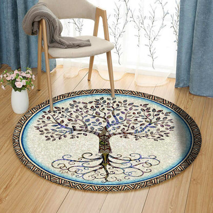 Tree Of Life QN140822TM Round Area Rug