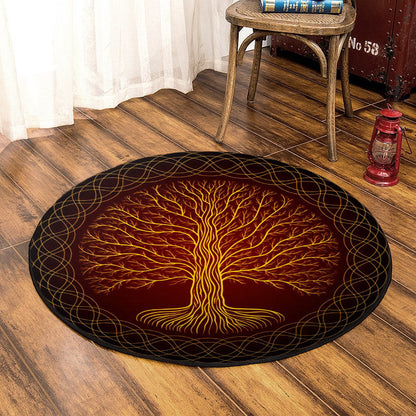 Tree Of Life QN230833TM Round Area Rug