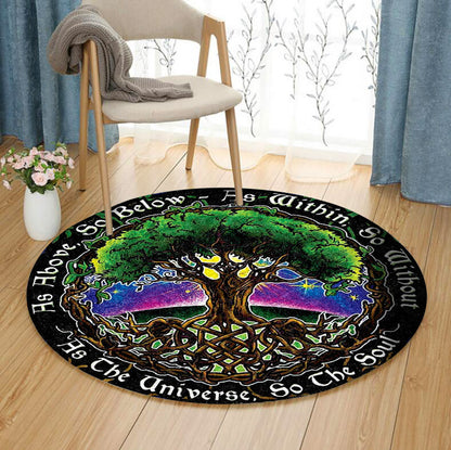 Tree Of Life QN310746A Round Area Rug