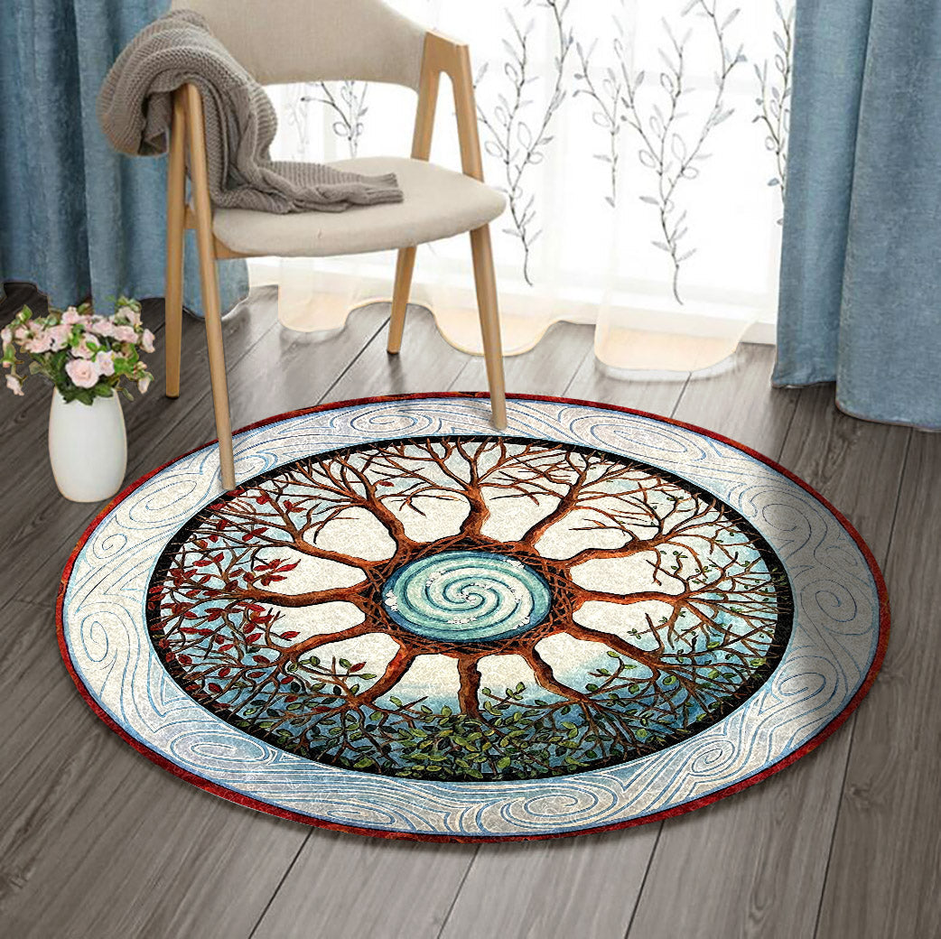 Tree Of Life VD250986RR Round Area Rug