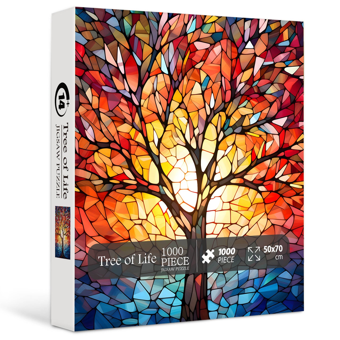 Stained Glass Puzzle Tree of Life Jigsaw Puzzle 1000 Pieces