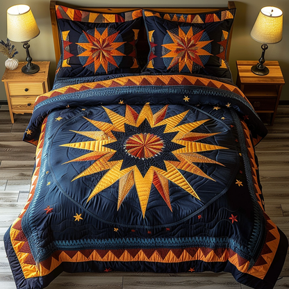 Tribal Sunrise 3-Piece Quilted Bedding Set NCU0TH616