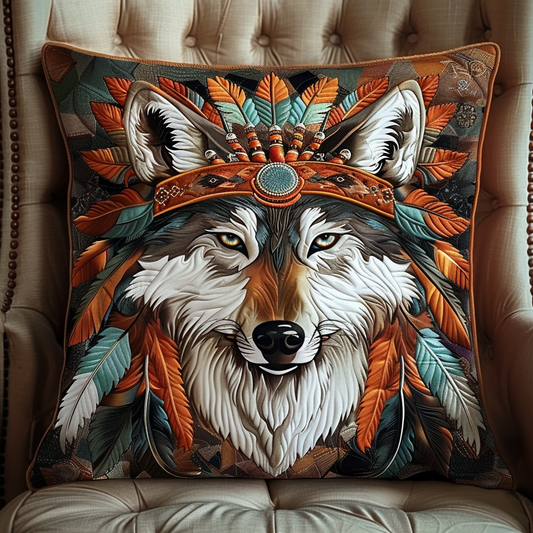 Tribal Wolf Spirit Quilted Pillow Case NCU0NT077