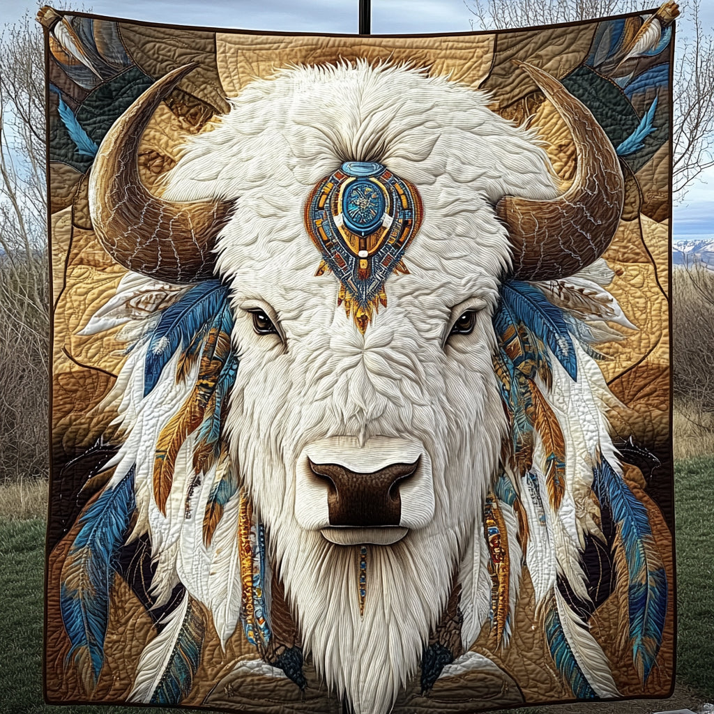 Native Bison Quilted Blanket NCU0VT76