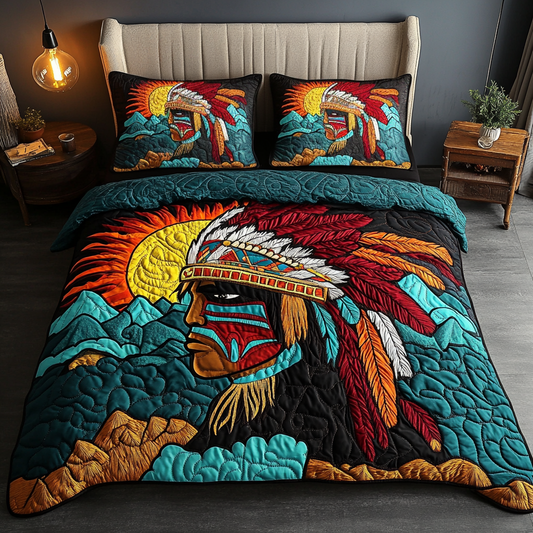 Tribal Majesty 3-Piece Quilted Bedding Set NCU0DK3609