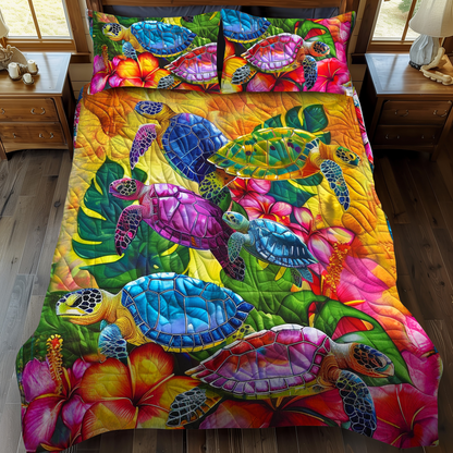 Tropical Paradise 3-Piece Quilted Bedding Set NCU0DV027