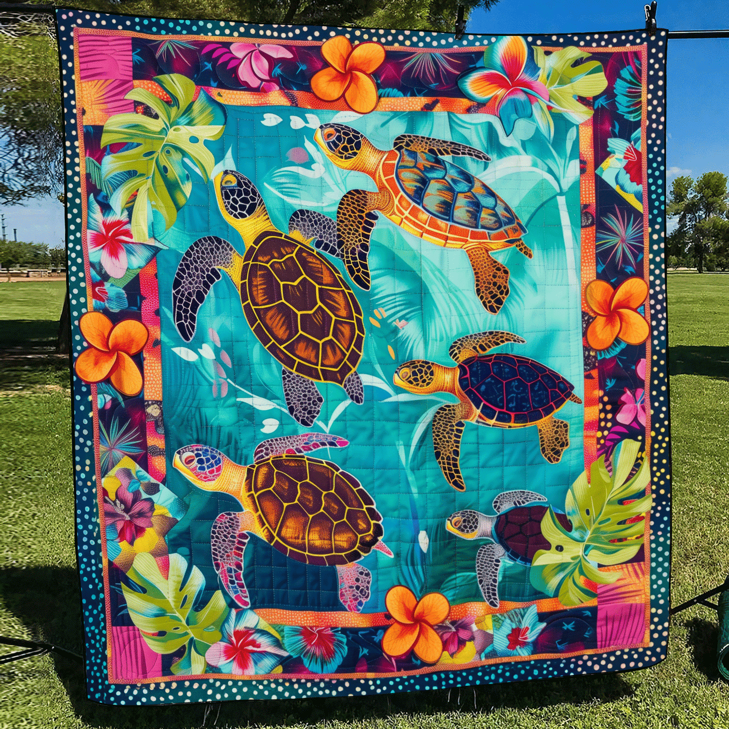 Tropical Treasures Quilted Blanket NCU0TL588