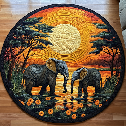 Trunk Trails Quilted Round Mat NCU0DK1053