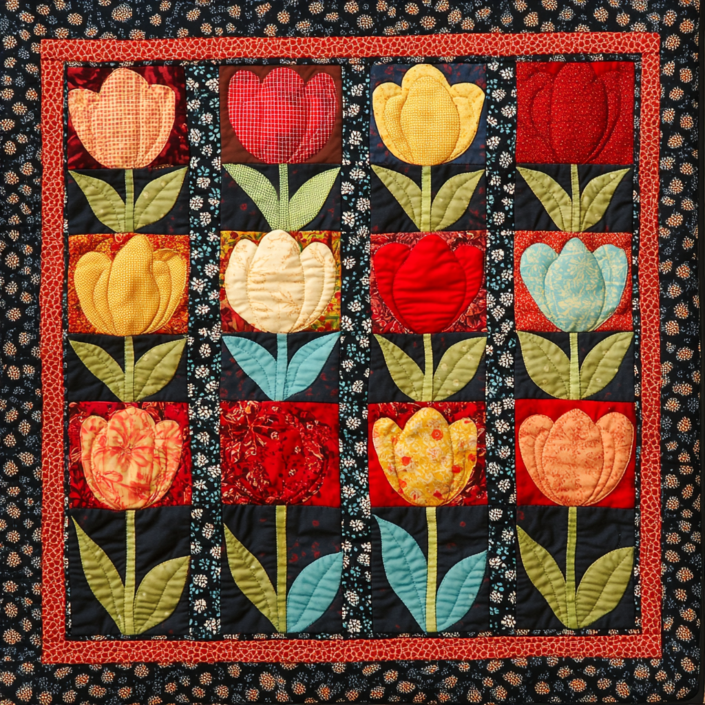 Tulip Flower DAI05112465 Quilt Blanket