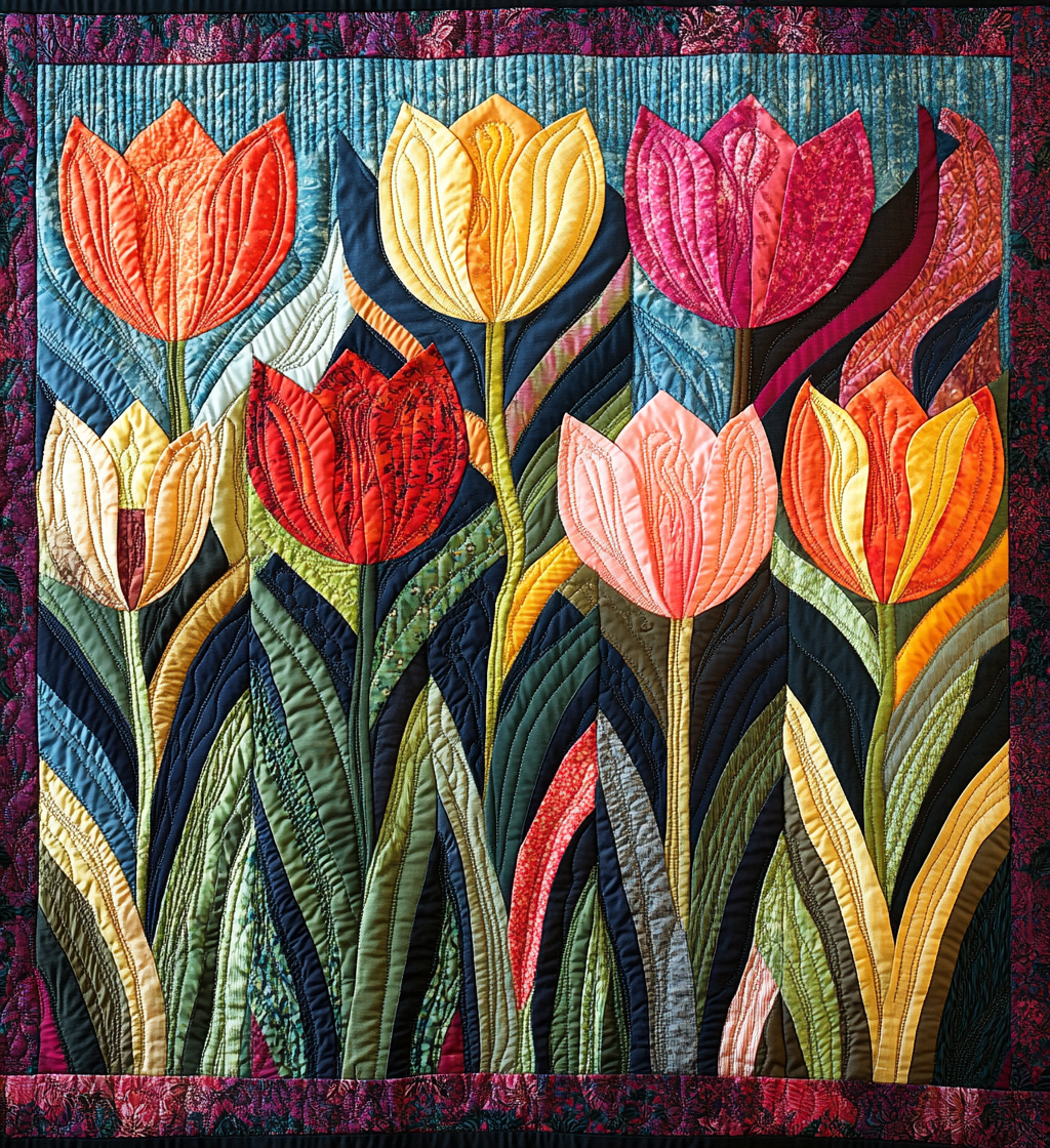 Tulip Flower DAI05112467 Quilt Blanket