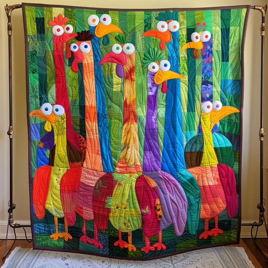 Turkey Gang Quilted Blanket NCU0DK317