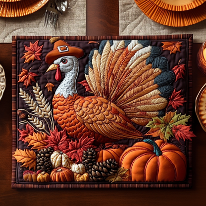 Turkey Blessing Quilted Placemat NCU0DV1194