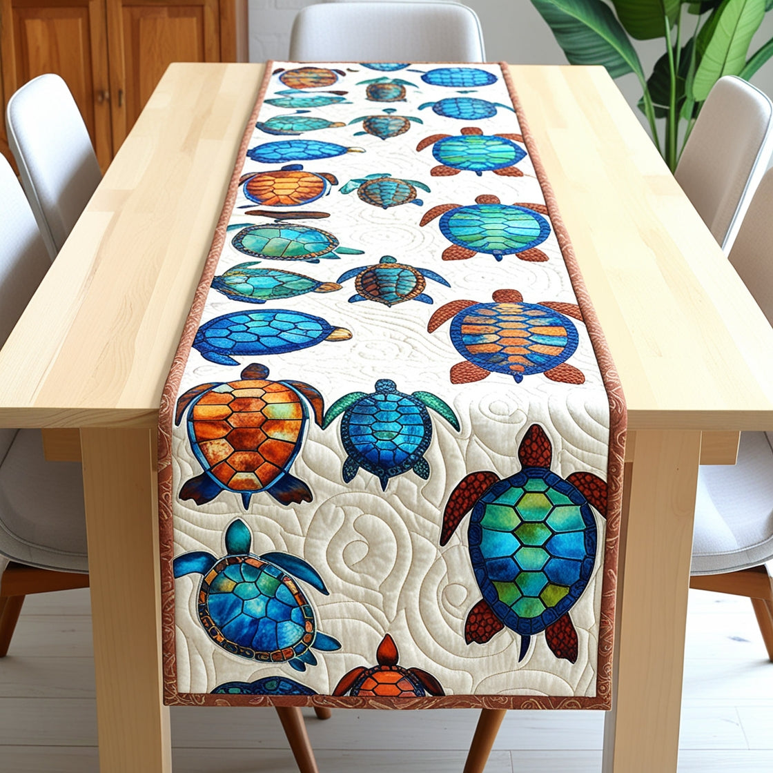 Turtle NTA311024246 Quilted Table Runner