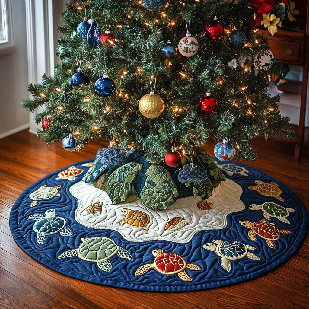 Turtle TAI041124473 Quilted Tree Skirt