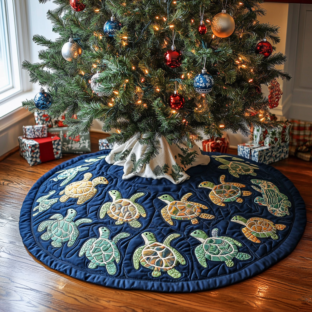 Turtle TAI041124510 Quilted Tree Skirt