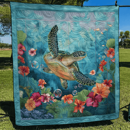 Turtle Cove Quilted Blanket NCU0TL598