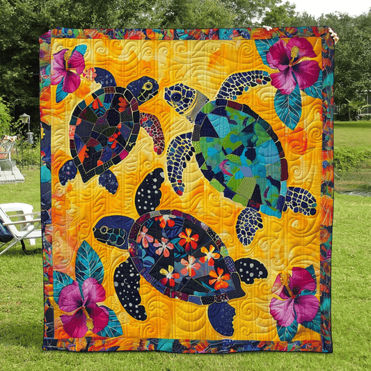 Turtle Lagoon Quilted Blanket NCU0TL591