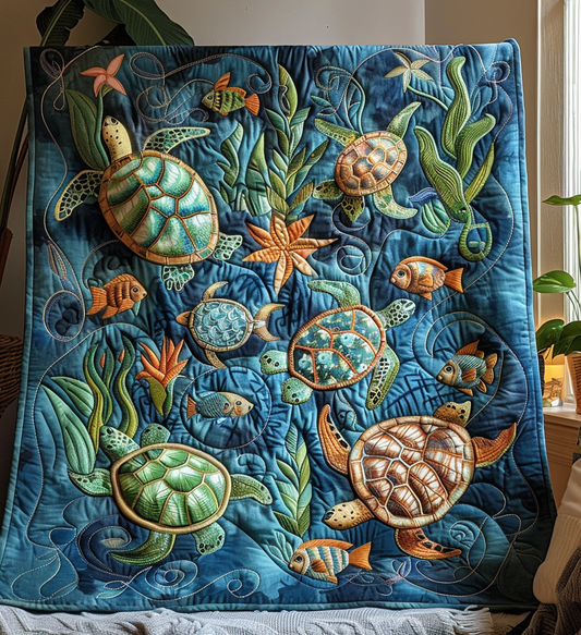 Turtle Sanctuary Quilted Blanket NCU0DV015