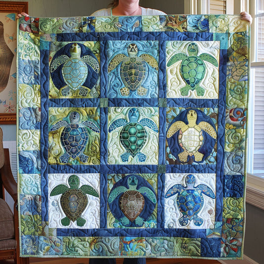 Sea Turtle Quilted Blanket NCU0VT04