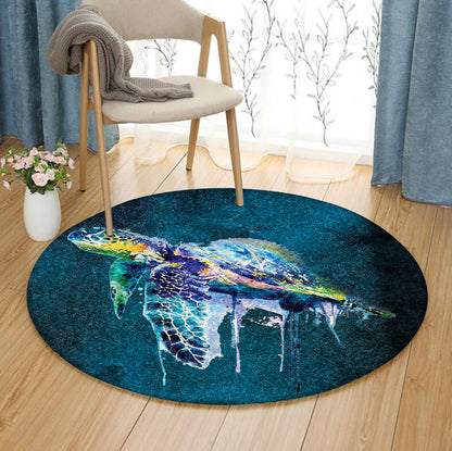 Turtle CLA1910038RR Round Area Rug