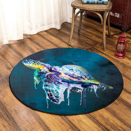 Turtle CLA1910038RR Round Area Rug