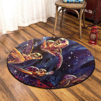 Turtle HM080852 Round Area Rug