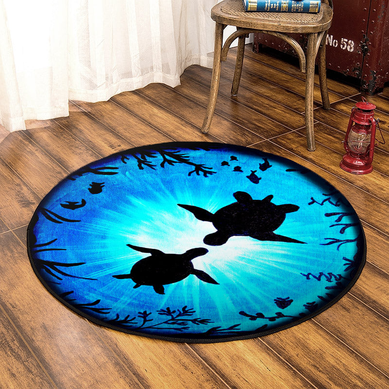 Turtle HM310722A Round Area Rug