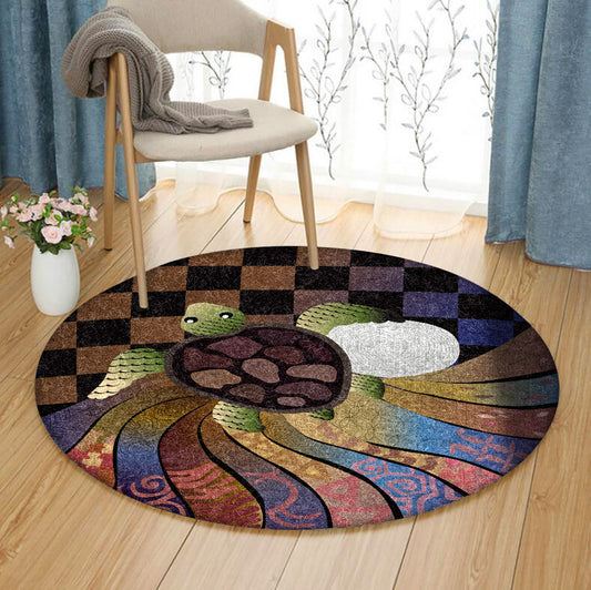 Turtle HM310723A Round Area Rug