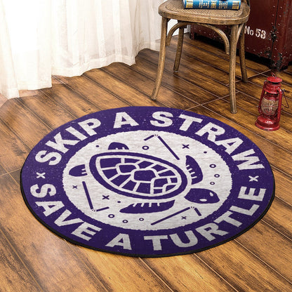 Turtle HT270822TM Round Area Rug