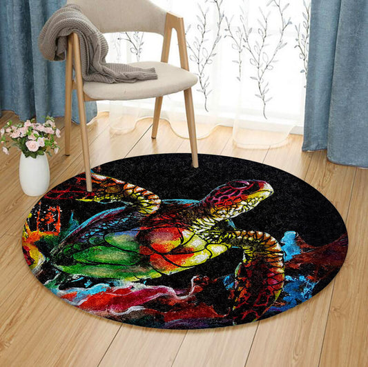 Turtle QN080856 Round Area Rug