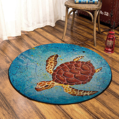 Turtle TN050819 Round Area Rug