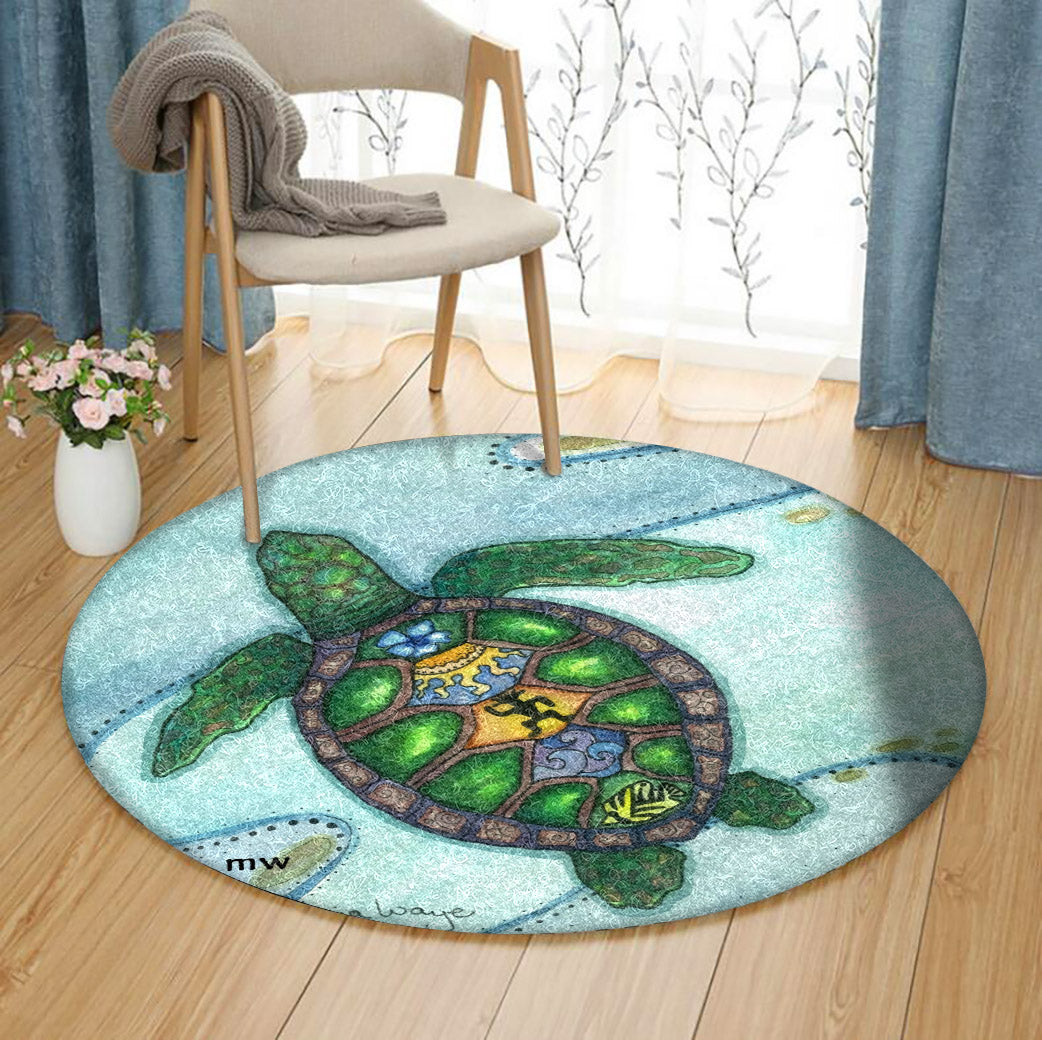 Turtle TN050820 Round Area Rug