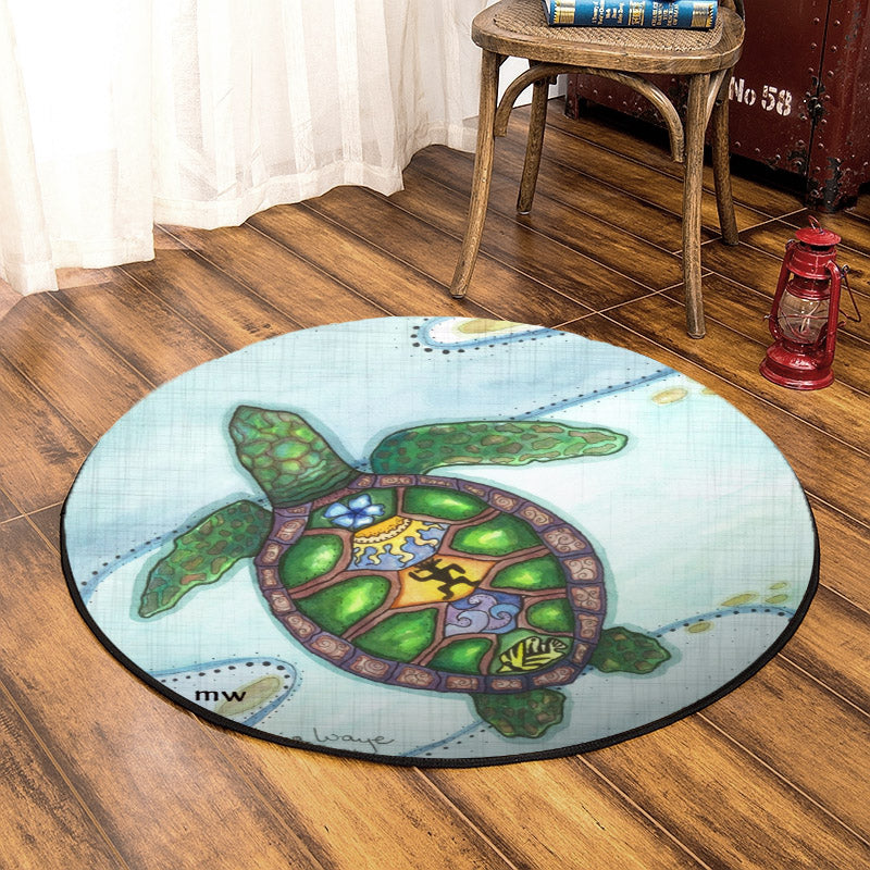 Turtle TN050820 Round Area Rug