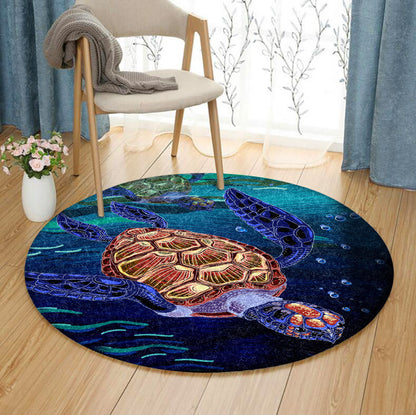 Turtle TT310724A Round Area Rug