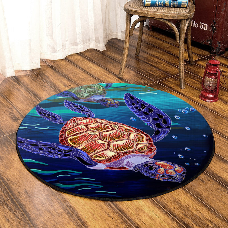 Turtle TT310724A Round Area Rug