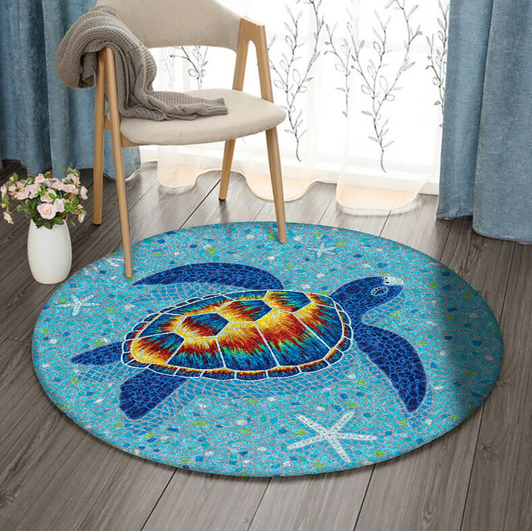 Turtle VD1010176RR Round Area Rug