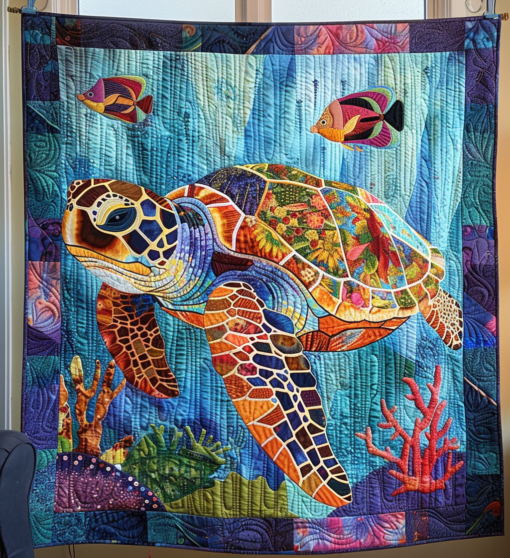 Turtle Bliss Quilted Blanket NCU0DV2254