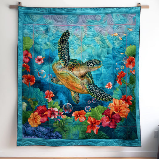 Turtle Haven Art Quilt Hanging NCU0TL909