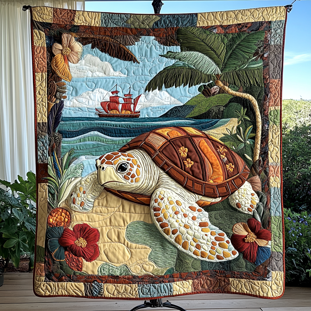 Turtle Haven Quilted Blanket NCU0DK2657