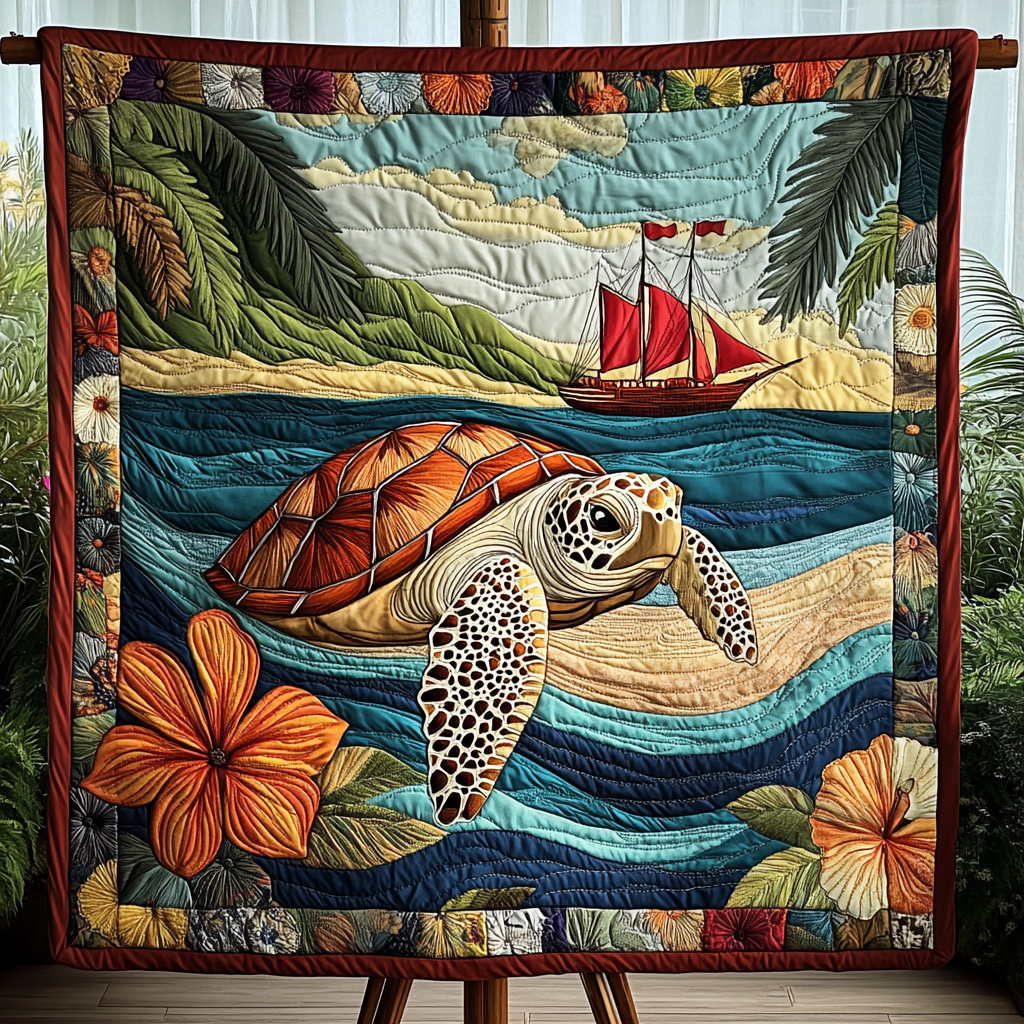 Turtle Journey Quilted Blanket NCU0DK2659