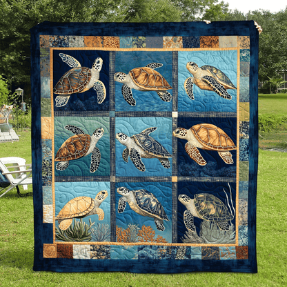 Turtle Lagoon Quilted Blanket NCU0TL1037