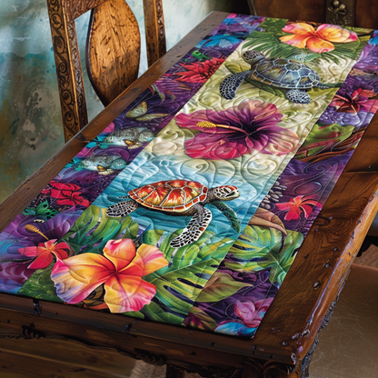 Turtle Paradise Quilted Table Runner NCU0DV2316