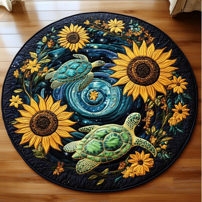 Turtle Sway Quilted Round Mat NCU0DV985