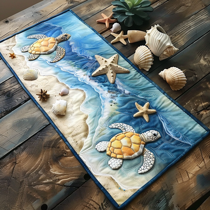 Turtle Tide Quilted Table Runner NCU0DV2315